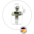 Zapinka dolna - śruba do blachy, drewna, PCV, 4,2x12, mosiądz chromowany czarny