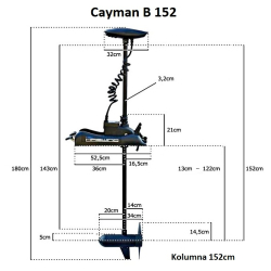 Silnik dziobowy Haswing CAYMAN 80Lbs 24V GPS Helmsman Cruise Control (trzymanie prędkości, kursu i kotwica w pilocie) Nowy Model 1.6 2023/2024